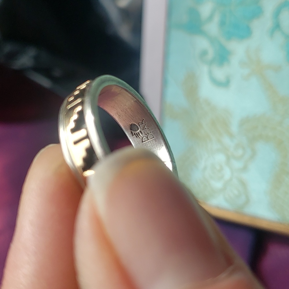 Vintage Gold 14k And Sterling Silver Ring - Picture 3 of 5
